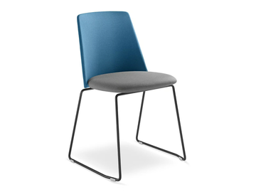 MELODY CHAIR 361-Q-N1 - Sled base stackable fabric chair by LD Seating - view 2